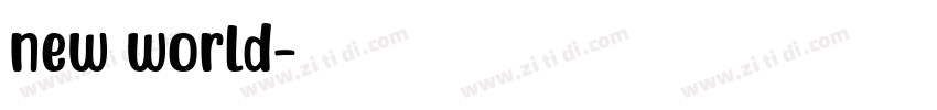 new world字体转换